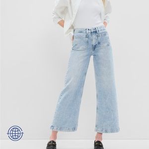 GAP high rise wide leg crop jeans